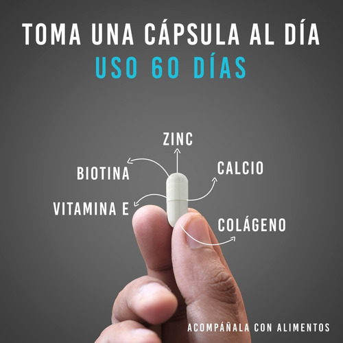 Imagen 2 de 4 de Lifeed Men Hair Biotina Colágeno Vitamina E Zinc Vitamina A Sabor N/a