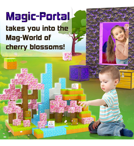 Juego De Bloques Magnéticos Cherry Blossom Para Niños De 3+