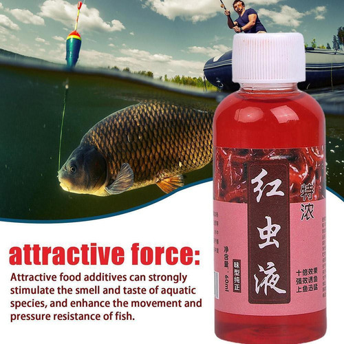 Aditivo Líquido For Cebo Con Aroma A Gusano Rojo 60 Ml,2 Un
