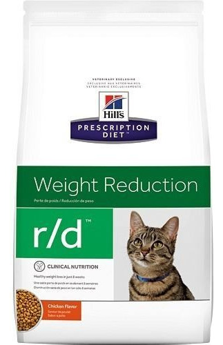 Alimento Hill's Prescription Diet Weight Reduction r/d para gato sabor pollo en bolsa de 3.9kg