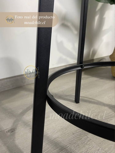 Taburete De Bar Elipse Industrial Banco Alto Asiento Madera