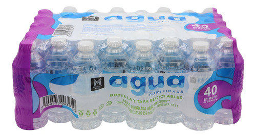 Agua Member's Mark 40 Piezas De 355 Ml C/u