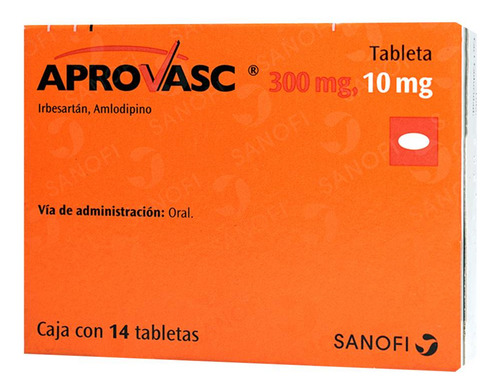Aprovasc Tabletas 300 Mg/10 Mg, 14 Tabletas