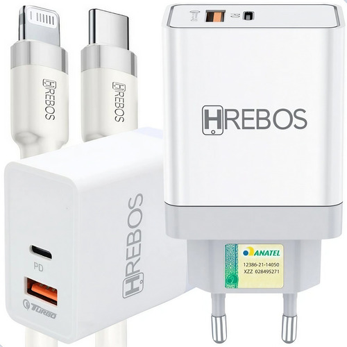 Carregador P/ iPhone Turbo 40w Usb C Cabo Tipo C Lightning