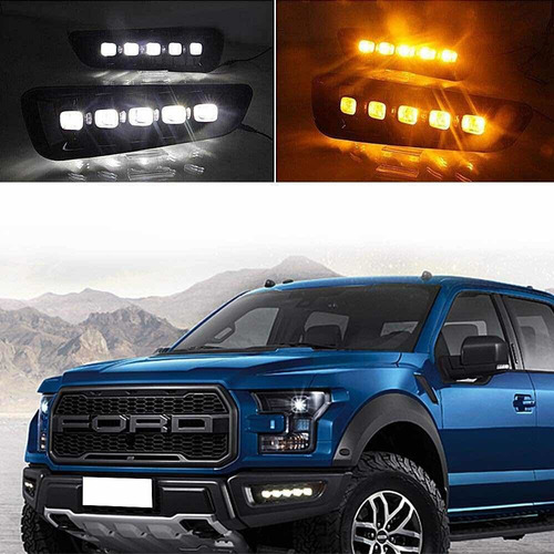 Faros Niebla Led Drl Ford Lobo Raptor 2016 2017 2018 2019