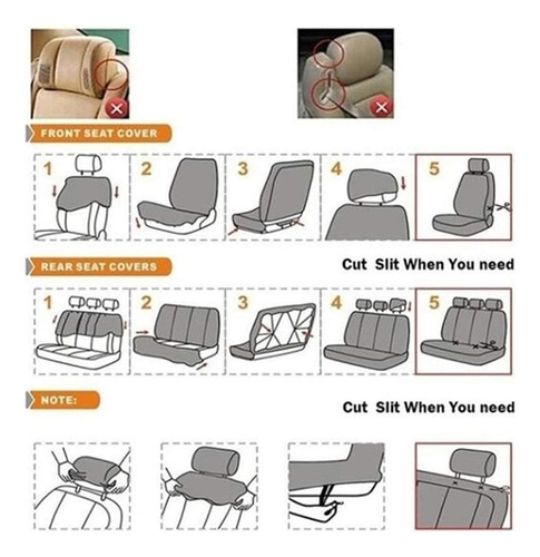 Fundas De Asiento Logotipo De Mariposa Tela Lavable Mano Negro/gris