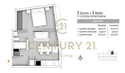 Imagen 8 de 12 de Venta Departamento Nuevo 1 Dormitorio 1 Baño Irarrazaval ...