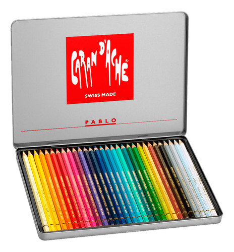 Kit Estojo Lápis Caran D'ache Pablo 30 Cores Ref: 666330