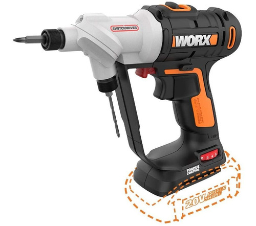 Taladro Inalámbrico Worx Wx176l.9 20v 2-en-1, Sin Batería