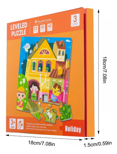 Magnético Rompecabezas Juguete Puzzle Estilo Libro Para Niño