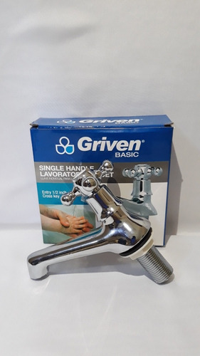 Llave Para Lavamano Cromada De Acero Inoxidable