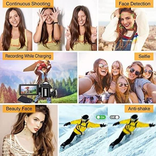 Aasonida Videocámara Para Cámara Digital Vlogging Fhd 1080p