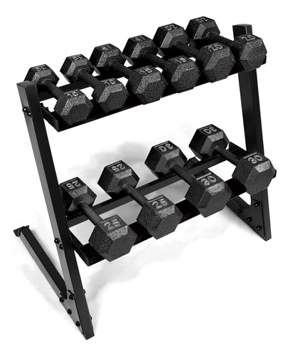Set De Mancuernas Pesas 100 Libras 10 Pesas Rack Gym