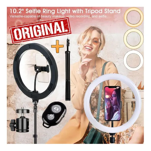 Bloguera de maquillaje LED con iluminador grande Hing Light de Aro Luz