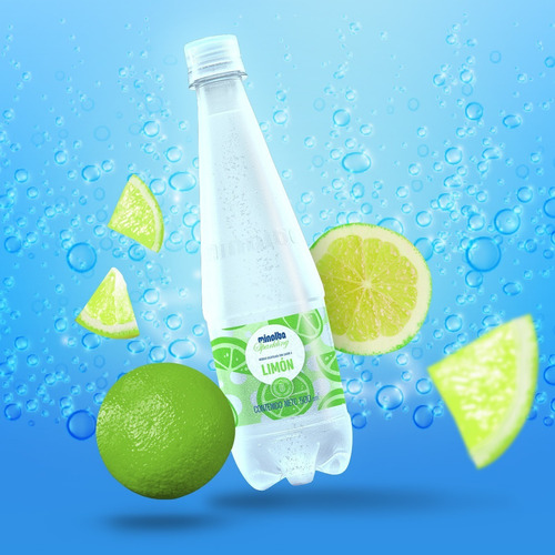 Imagen 3 de 4 de Agua Gasificada Minalba Sparkling Limón -6 Unidades De 500ml