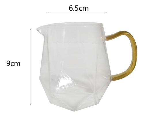 Jarra De Vidrio Para Batir Leche, Diseño Ergonómico 300ml