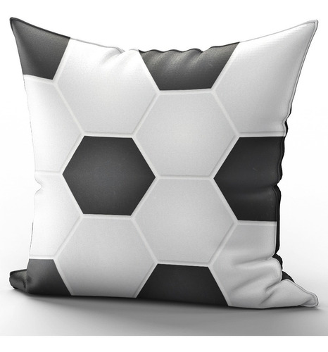 Imagem 2 de 4 de Kit 2 Capas Almofada 40x40 Futebol Campeão Bola Mdn1