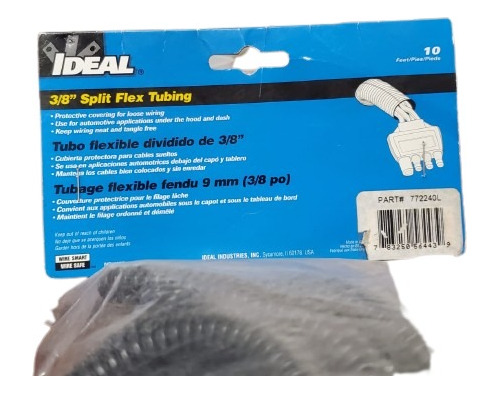 Ideal Ind. 772240l 3 Mt Tubo Flexible Corrugado 3/8 Negro