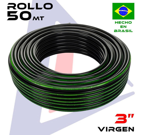 Caño Tipo Plastiducto Virgen 3 X 50mt 5mm Origen Brasil