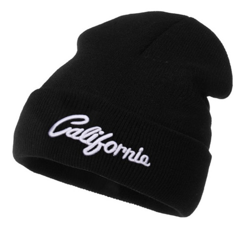 Gorro De Punto De Lana Con Bordado De California - Unisex