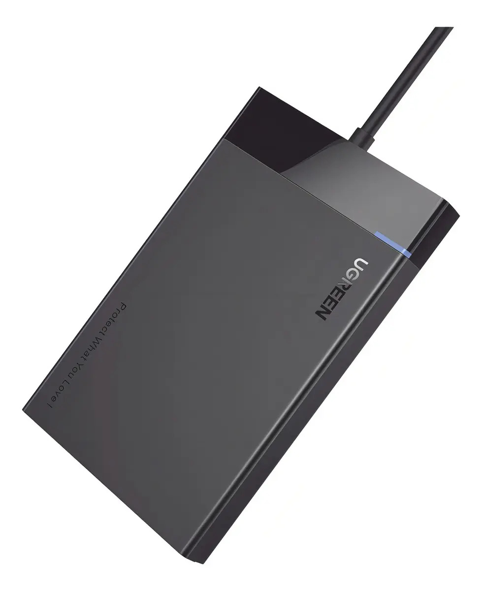 Carcasa de Disco Duro 2.5'' Ugreen (Enclosure) Velocidad SATA 3.0 de hasta 6 Gbps Compatible con SATA 2.0/1.0 Velocidad USB 3.0 de hasta 5 Gbp Compatible con USB 2.0 y 1.1 SATA I I