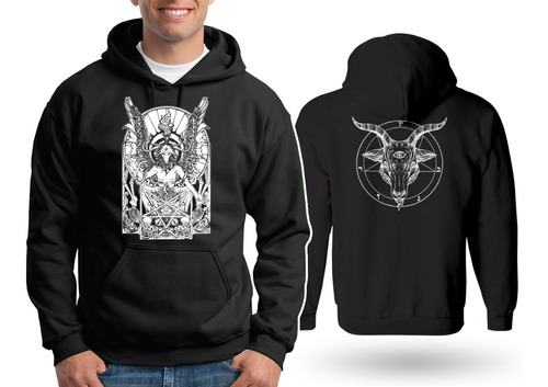 Sudadera Baphomet Pentagrama Carnero Satanico Gotica M1402