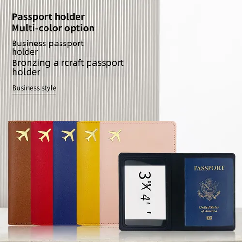 Pu Leather Travel Passport Holder Case Thick Storage