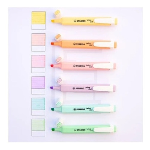 Imagen 2 de 9 de Destacadores Stabilo Swing Cool Pastel Set X 6 Unidades