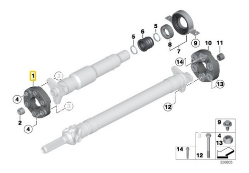 Imagen 6 de 9 de Junta Goma Cardan Bmw 120 328 525 428 728 125 320 330 323 &