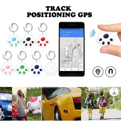 Localizador GPS para mascotas, ancianos, niños, perros, gatos, batería Mala  C, color blanco/negro