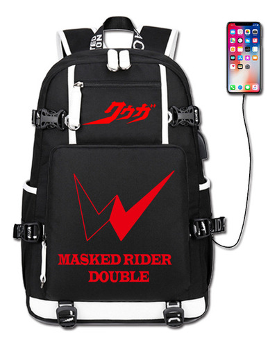 Mochila Escolar Kamen Knight W Peripheral Kuuga Ghost Shiwan