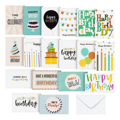 Best Paper Greetings Paquete De 144 Tarjetas De Feliz Cumple