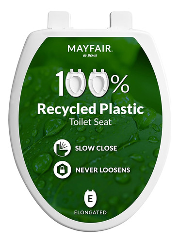 Greenleaf - Asiento De Inodoro De Plástico 100% Reciclado, C