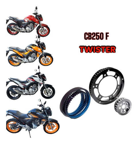 Kit Transmissão De Correia Cb250 F Twister 2016 À 22 Preto
