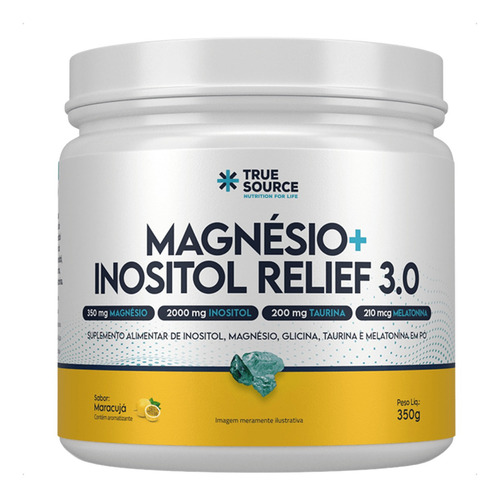 True Source | True Magnésio + Inositol 3.0 | Pote 350gr