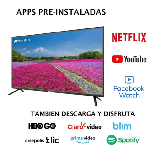 Smart Tv Sansui De 32 Pulgadas Pantalla Led Hd Linux Netflix