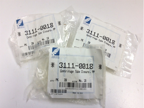 New Lot Of 60 Nalge Nunc 3111-0018 Centrifuge Tube Closu Ssb