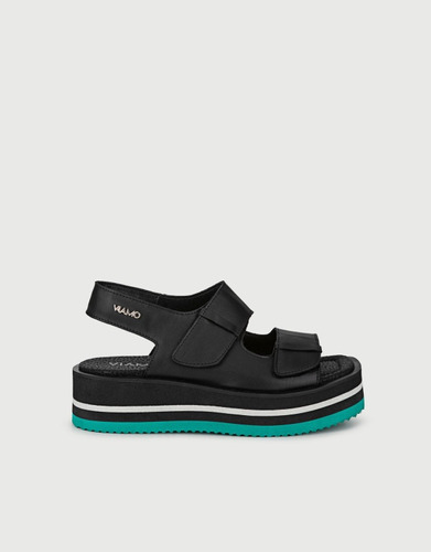 Sandalias Plataforma Negro Mujer Naia Viamo