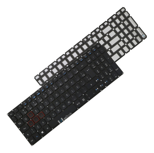 Teclado Para Acer Aspire Vx5-591g-78bf Br Com Ç Cor Preto Idioma Português Brasil