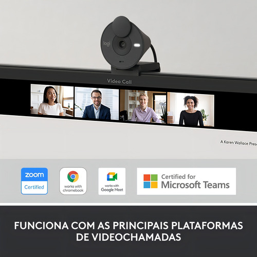 Webcam LOGITECH Brio 300 Full HD 1080p USB-C Microfono Integrado