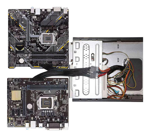2x Fonte De Alimentação Dual Psu, Placa-mãe Atx De 24 Pinos,