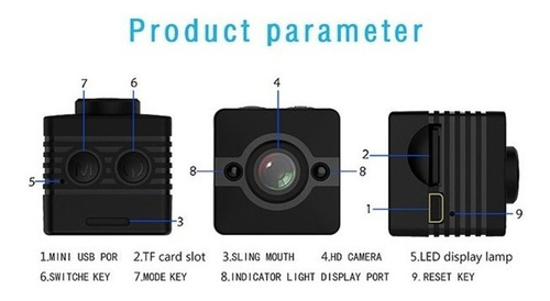 Imagen 6 de 9 de Camara Espia Sq12 Full Hd 1080p 30fps Camara Web Zoom