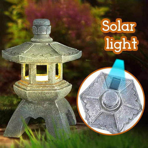 Estatua Solar En Forma De Pagoda En V Para Exteriores Garden