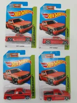 Comprar 4 Hot Wheels Chevy Silverado Roja 249\u002F250 Dañados Doblados
