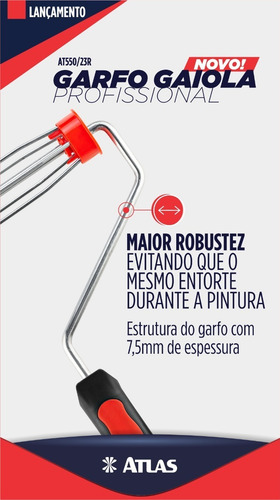 Imagem 5 de 6 de 3 Garfos Gaiola 5 Arames Com Rosca 23 Cm At550/23r - Atlas