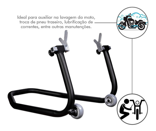 Imagem 2 de 8 de Cavalete Traseiro Moto Com Slider Mt 03 R3 Mt 07 09