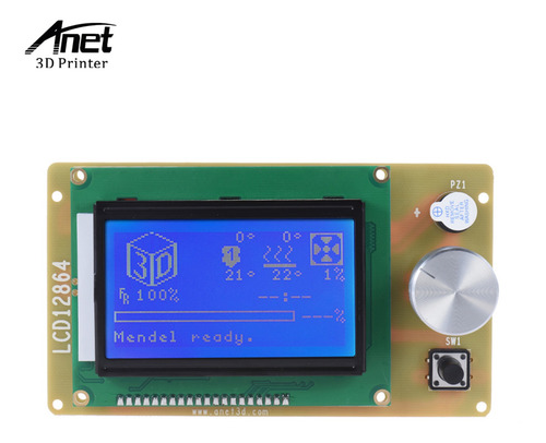 Imagen 2 de 9 de Anet 12864 Lcd Smart Display Controlador De Pantalla Módulo