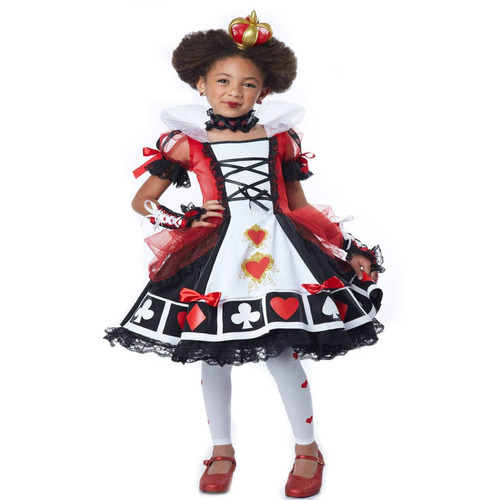 Disfraz Para Niña Reina De Corazones Talla M 8-10