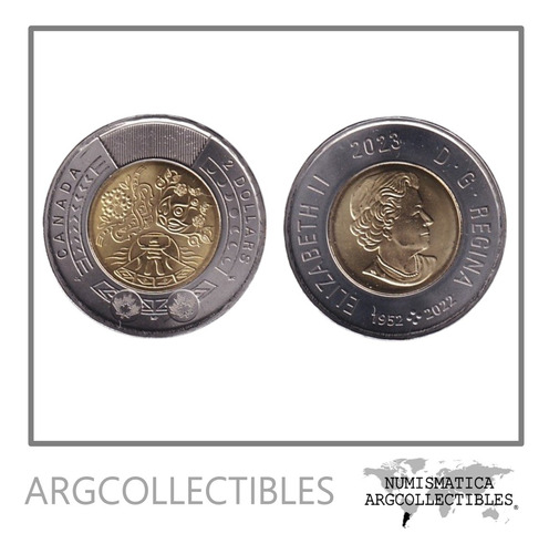 Canada Moneda 2 Dolares 2023 Bimetalica Pueblos Indigena Unc