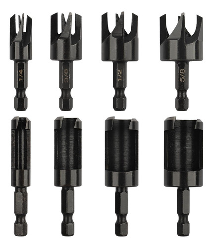 [ Cortador De Tapones, Juego De 8 Brocas Para Madera Con